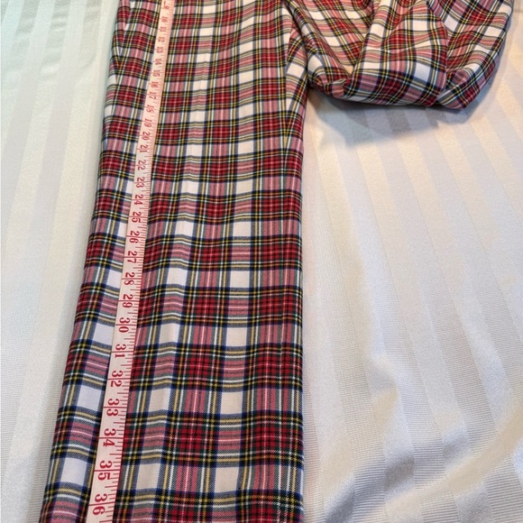 J. Crew Wool Blend Plaid Red and Black Trousers Pants Sz 8 Lined 4 Pocket NWOT - Picture 11 of 14